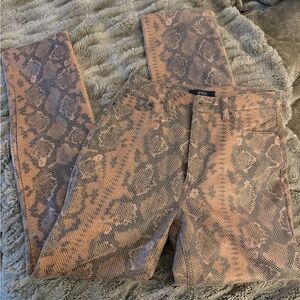 AFRM Brown and Tan Patterned Pants